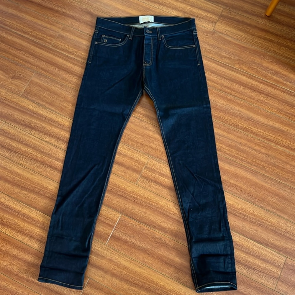Univ Men’s Slim Straight Dark Denim Jeans | Waist 33